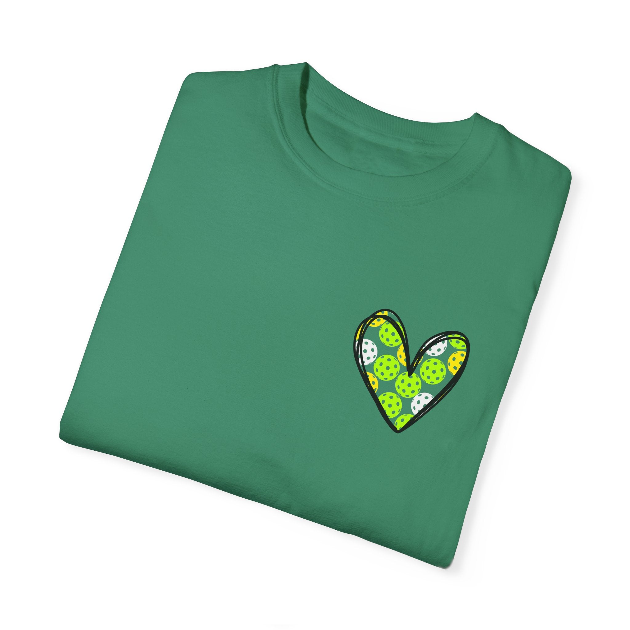 Comfort Colors Pickleball Heart T Shirt - Dink Champs