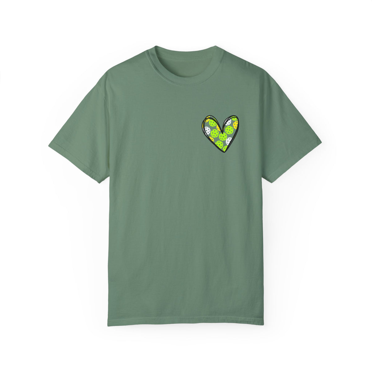 Comfort Colors Pickleball Heart T Shirt - Dink Champs