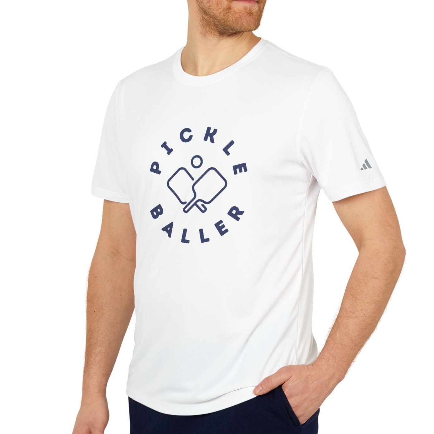 Pickle Baller Adidas® Pickleball Performance T Shirt - Dink Champs