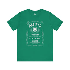 Retired Whiskey Label Pickleball T Shirt - Dink Champs