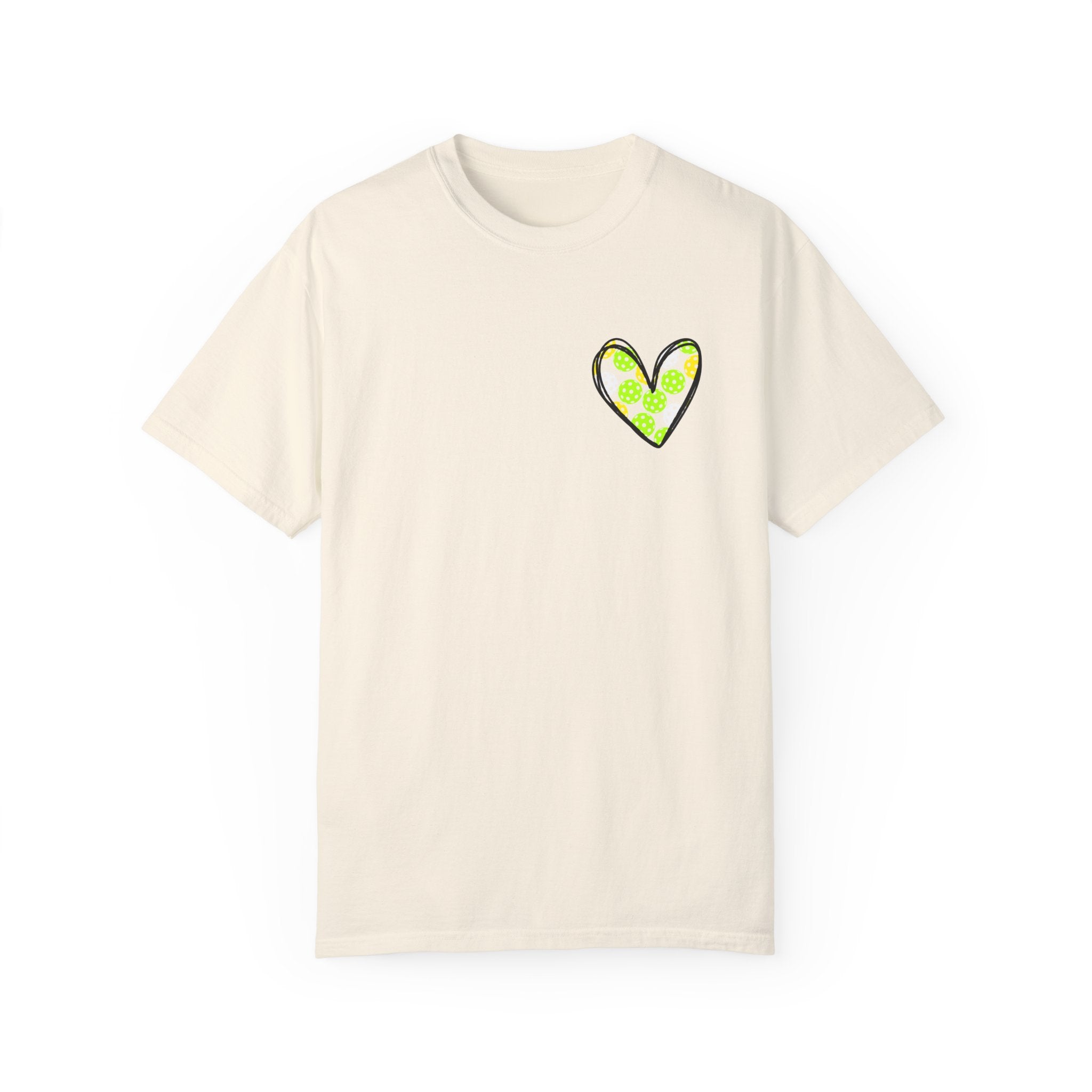 Comfort Colors Pickleball Heart T Shirt - Dink Champs