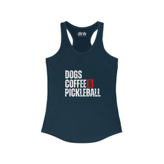 Dogs Coffee and Pickleball Women's Tank Top - Dink Champs