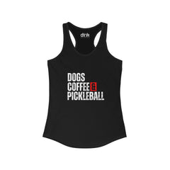 Dogs Coffee and Pickleball Women's Tank Top - Dink Champs