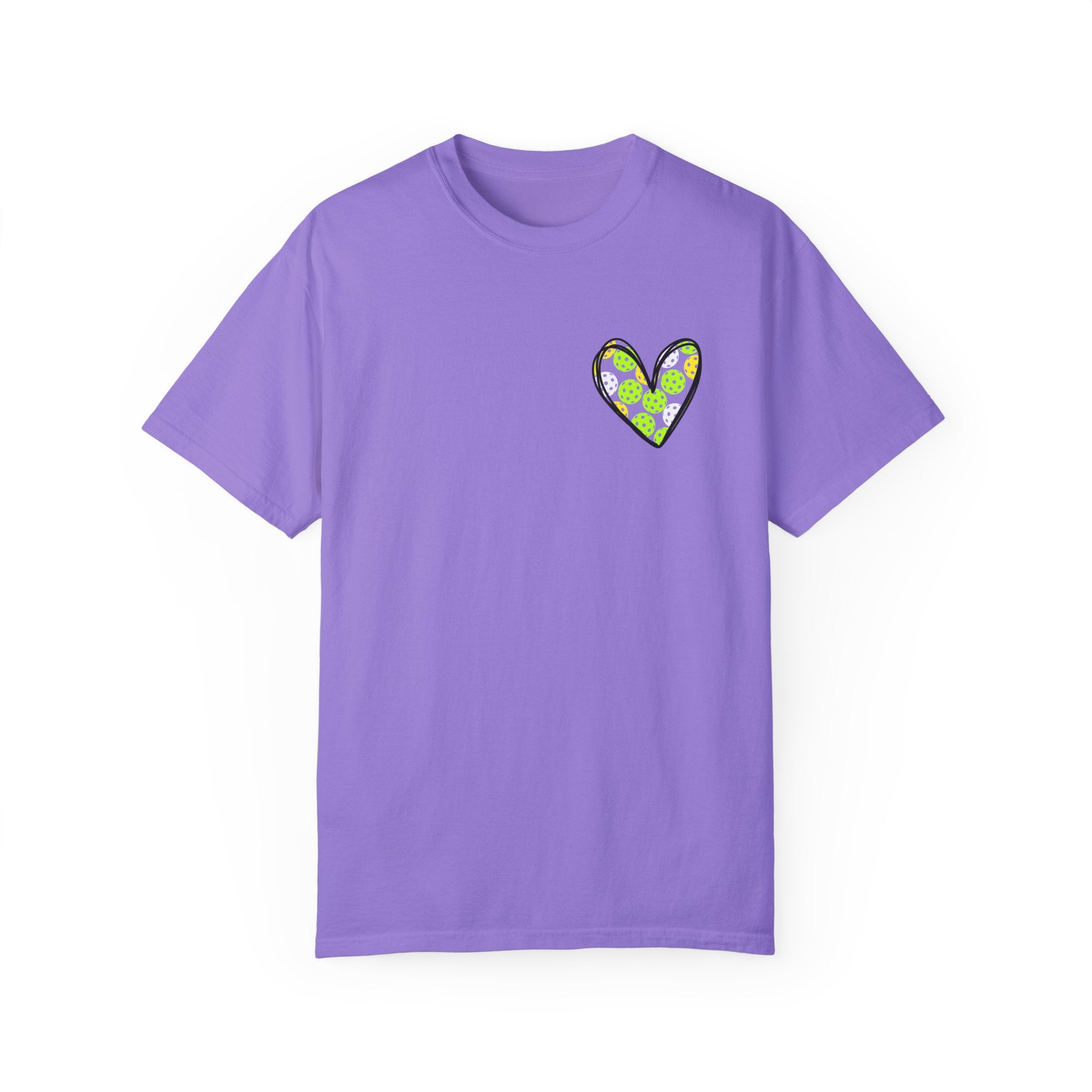 Comfort Colors Pickleball Heart T Shirt - Dink Champs