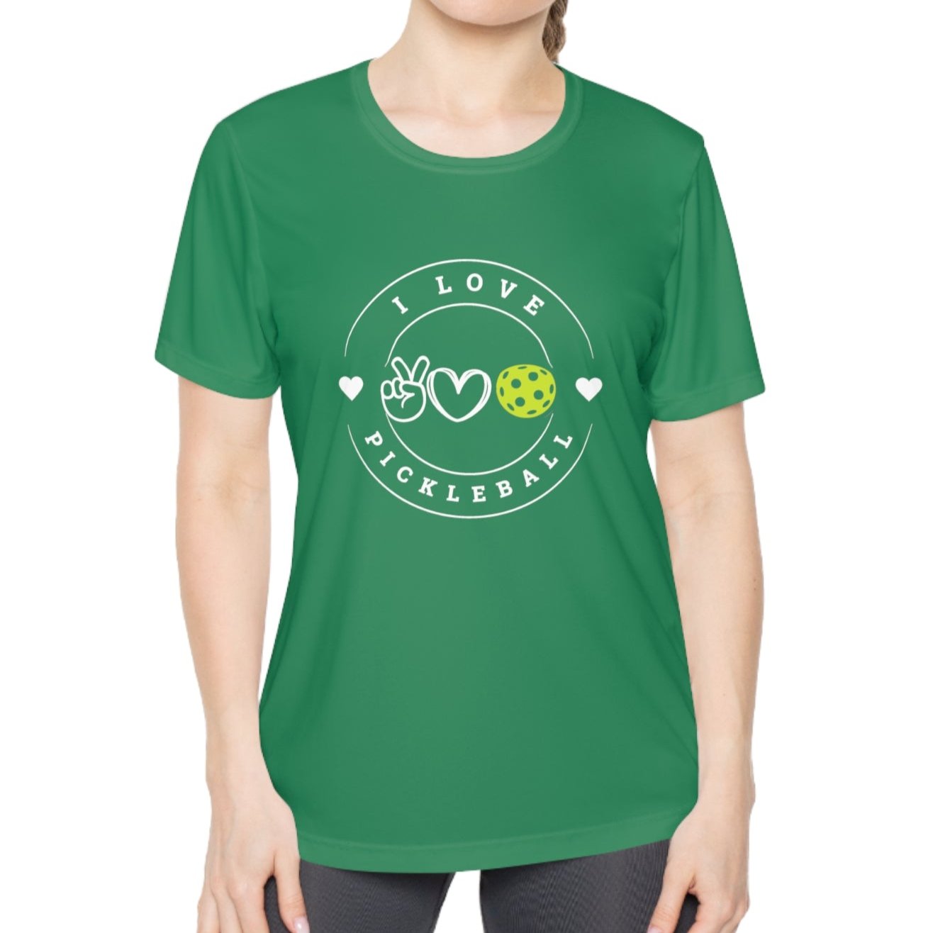 I Love Pickleball Ladies Performance Tee - Dink Champs