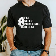 Eat Sleep Pickleball Repeat T Shirt - Dink Champs